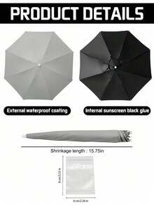 Pălărie-umbrelă de soare ușoară cu bandă reglabilă, pliabilă, cu protecție UV și izolare termică, set pălărie-umbrelă de soare pentru adulți, pentru grădinărit, protecție la orice vreme, potrivită pentru camping, pescuit, drumeții, plajă, activități în aer liber și explorare agricolă, unisex, hands-free, accesoriu esențial de vară pentru camping în aer liber - Multicolor - Vizualizare 8