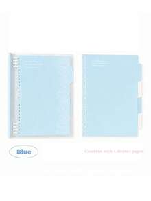 1pc Loose-Leaf Notebook, Detachable Ring Cover, Soft Spine Loose-Leaf Book, Fresh Minimalist Style Diary, Suitable For Back To School, Home, Office, Student Writing Notebook School Supplies - Loose-leaf Book - View 12