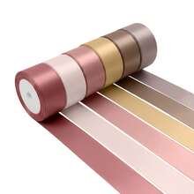 6 Rolls 25mm/10 Yards Full Color Holiday Party Decorative Satin Ribbon, Create Fresh Style + Rose Satin Shiny High Density Fabric, Suitable For Fresh Scene Decoration + Floral Arrangement + Handicraft + Gift Packaging Decoration - View 22