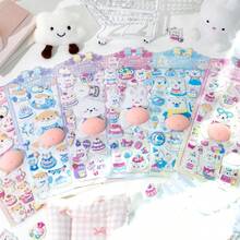 Q-Lia Esta pegatina de fondo esponjoso, con temas de oso y conejo redondos y lindos, es perfecta para decorar teléfonos inteligentes, botellas de agua y otros artículos. Su elegante diseño japonés te permite personalizar tu teléfono, cuaderno, taza de agua y talla grande para expresar tu individualidad. Es un favorito entre los entusiastas de las manualidades y es un gran regalo para vacaciones o cumpleaños. (Los colores y patrones se envían al azar.) - Multicolor - Ver 2