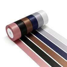 6 Rolls 25mm/10 Yards Full Color Holiday Party Decorative Satin Ribbon, Create Fresh Style + Rose Satin Shiny High Density Fabric, Suitable For Fresh Scene Decoration + Floral Arrangement + Handicraft + Gift Packaging Decoration - View 23