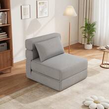 Sofa Bed Set - Light Grey - View 2