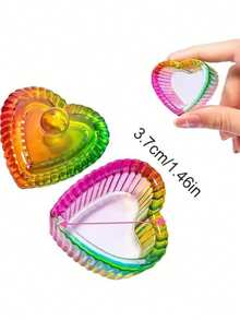 MAOMIA 1pc Colorful Heart-Shaped Crystal Color-Mixing Cup, Pen Washing Cup, Accessory Storage Cup And Nail Art Tools - Multicolor - View 7