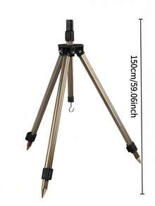 Telescopic Triangular Fishing Bracket Made Of Aluminum Alloy, Equipped With Multi-Groove Bracket Head, Anti-Slip Metal Pointed Feet, Capable Of Holding Multiple Sea Rods And Casting Rods, Fishing Gear Support For Outdoor Wild Fishing - Random Color - View 14