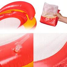 160*90cmMultiple Colors Available. Adult Mesh Inflatable Floating Bed With Pillow. Water Lounger. Poolside, Beach Leisure Floating Raft, Vacation Water Play Toy. - Purple - View 4