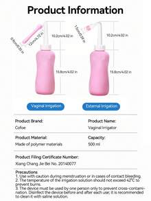 Cofoe Premium Peri Bottle For Postpartum Care | Upside Down Peri Bottle, Portable Bidet For Perineal Recovery And Cleansing After Birth 500ml - Pink - View 12