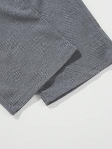 Men's Lightweight Solid Color Polyester Casual Sports Capri Pants For Summer - Dark Grey - View 7