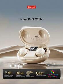 Lenovo Wireless Bluetooth 5.4 Earbuds, Earphone Mini Tanpa Suara dengan Peredam Kebisingan dan Mikrofon ENC, Casing Pengisian Daya dengan Layar LED dan Bass Dalam, Kompatibel dengan iPhone dan Ponsel Android - View 15