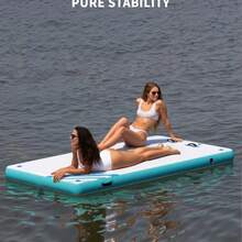 Inflatable Floating Dock,Thicken Air Dock Floating Platform,Non-Slip Air Dock Platform With Portable Carrying Bag & Detachable Ladder,Floating Platform Island Raft For Pool Beach Ocean - 3*1.8m - View 2