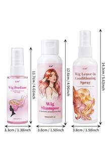 Wig Spray For Synthetic And Natural Hair Wigs, No-Rinse Conditioner, 2-In-1 Conditioner And Detangler Moisturizer, Hydrating And Nourishing Synthetic Wigs, Easy To Comb, Halloween - Continent - View 7