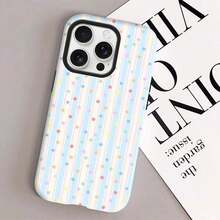 Beige Zebra-Pattern Phone Case - Durable, Shockproof, Waterproof, Glossy Finish, Elegant Abstract Style, Sturdy Protective Case, Suitable For - 白色5 - 查看 1