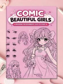 1pc Manga Girl Line Art Practice Drawing Book, Detailed Drawing Guide Specially Prepared For Beginners, Help You Learn To Draw Cute And Adorable Manga Characters, Suitable For All Ages Manga Lovers, Zero Foundation, Anime Enthusiasts, Holiday, New Year, Birthday Party First Choice Gift - Multicolor - View 2
