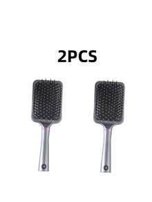 1pc Premium Artificial Diamond Inlaid Long Handle Air Cushion Massage Comb, Scalp Relaxation Massage Comb - Silver - View 11