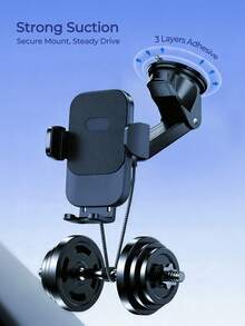 REMAX Soporte para teléfono de coche Univer para teléfonos de 4-7.2 pulgadas - Negro - Ver 3
