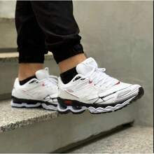 Men's Athletic Shoes For Gym, Wave Creation 20, Lightweight And Comfortable For Walking - 白色/白色 - 查看 3