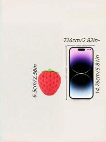 1pc Strawberry Squishy Stress Relief Toy, Color-Changing Squeeze Toy, Elastic Rebound, Cute Strawberry Shape, Light-Activated Color Change, Suitable For Adults/Daily Use - Multicolor - View 5