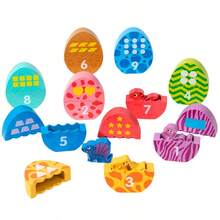 Enlightenment Digital Children's Color Dragon Egg Matching Game Color Recognition Shape Matching Puzzle Number Enlightenment Matching Focus Parent-Child Interactive Board Game Early Education Toy Educational Kindergarten Toy - Multicolor - View 7