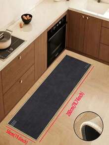 1pc Deep Black Retro Textured Kitchen Mat 3.5mm Soft Rubber Water-Absorbing Mat, Suitable For Kitchens, Bathrooms, Living Rooms, Outdoor Door Mats, Kitchen Rugs, Home Decor, And Toilet Mats. - Multicolor - View 10