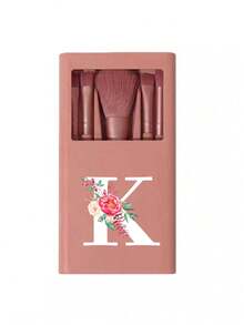 Portable Makeup Brush Set With Mirror And Soft Bristles, Floral Letter A-Y Pattern, Boxed Makeup Brush Set, Multi-Functional Makeup Brush Set With Mirror And Makeup Case, Mini Multi-Functional Makeup Pen, Foundation Brush, Eyeshadow Brush, Beginner Makeup Tools, Mixed Brush Makeup Storage Rack, Makeup Brush Set, Convenient To Carry Girls Gift, Ideal Makeup Tool Set, Portable Travel Supplies, Travel Essentials - Multicolor - View 19