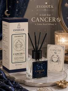 EVODUCK 1pc Smokeless Long Lasting Cancer Zodiac Crystal Reed Diffuser 50ml, Cashmere Coconut Fragrance Oil With White Crystal & 4 Fiber Reed Sticks, Flameless Scented Oil Diffuser For Bathroom Bedroom Vanity, Star Sign Gift For Her, Home Fragrance Decor - Mixed Fragrance - View 11