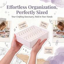 3D Printed 20-Slot Diamond Painting Storage Bag, Multi-Slot Bead Storage Tray, Spill-Proof Upright Portable Desktop Craft Organizer, Suitable For Small Diamond Painting Accessories - Sets - View 6