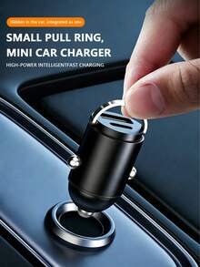 1pc 2-In-1 Hidden Car Phone Charger 12A Super Fast Charging Cigarette Lighter Adapter, Compatible With Phone/Tablet/Laptop/Camera/Dash Cam And More Devices, Car Charging Accessory - 1PCS[均碼] - 查看 3