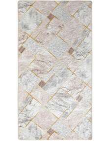 Modern Ivory Area Rug For Living Room | Soft Minimalist Contemporary Carpet Made In Turkey - White - View 2