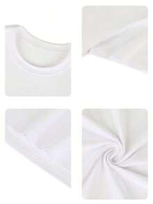 T-shirt d'été pour femme, impression recto-verso, style tendance et frais, motif livre et café, col rond, manches courtes, épaules tombantes, coupe ample et décontractée. - Blanc - Voir 6