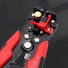 Multifunctional Cable Crimping And Stripping Tool - Automatic Wire Cutter And Stripper, Suitable For Electrical Work, Black - A-Red Black - View 4