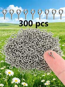 Stainless Steel Eye-Shaped Screw Pins, 100/2000pcs Multi-Color Assorted Pack, Screw Eye Keychain Rings, Suitable For DIY Jewelry Making Accessories - Eye Needle - View 23