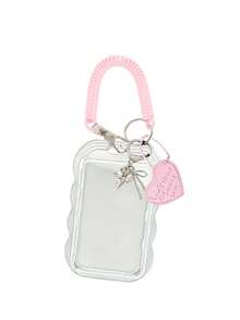 Bow Transparent Acrylic Hard Card Holder, INS Style Fashion Retractable Heart-Shaped Card Holder, Minimalist Bow Cat Design, Transparent ID Card Wallet, Stores Bus Card, Bank Card, ID Card, Metro Card. No RFID Function, With Detachable Wipeable Sliding Cover, Key Ring And Detachable Lanyard/Pendant - Heavy Duty Transparent Card Holder, With ID Window And Card Slot, Transparent Student ID And Access Card Holder, With Sliding Cover, Adjustable For Office Workers And Students, Perfect Gift - Multicolor - View 11