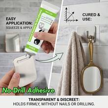 Strong No-Nail Adhesive, Powerful Bonding Agent Suitable For Wall, Metal, Mirror, Tile, Baseboard, Bathroom Shelf And Various Materials - Waterproof, Multi-Purpose, No Drilling Required Household Glue, No Drilling Required - 2CJ-345 - View 3