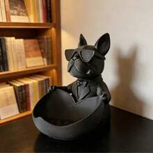 3D Printed Cool Dog Fashion Glasses Pen Holder Storage Organizer, Large Capacity Desktop Pen Cup, Multi-Function Tray For Keys, Coins, Earrings, Rings, Living Room Entryway Office Desk Decor, Stable And Anti-Tip - Multicolor - View 6