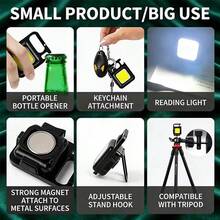 Multifunctional Rechargeable LED Flashlight With Digital Power Display, Zoomable Adjustable,3 Light Modes Suitable For Camping, Night Patrol, Auto Repair, Exploration, Fishing And Emergency Use - Multicolor - View 10