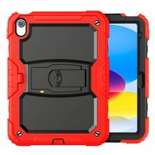 适用于 iPad (A16) 第 11 代/Air11/Air13 M3 (2025) 第 9/8/7 代 (2021/2020/2019) 的重型防震保护壳，坚固耐用的硬壳保护套，内置支架，适用于 10.2 英寸 iPad 2021/2020/2019。 - 紅色 - 查看 19