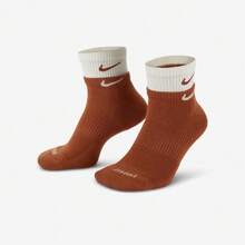 Nike Comfortable Quick-Drying Breathable Training Socks, Unisex, 1 Pair, Dark Reddish Brown/Sail White - Dark Auburn/sail White - View 5