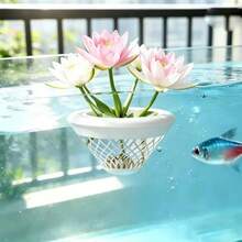 1pc Floating Plant Pot For Aquarium, Hanging Hydroponic Planter, Suitable For Freshwater Fish Tank Water Purification And Decoration Accessory - A - View 2