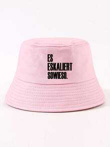 1件時尚標語 ES ESKALIERT SOWIESO 極簡休閒風百搭漁夫帽，適合日常配戴 - ES漁夫帽 - 查看 31