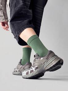 1/5/10 Pairs Bright Vertical Striped Mid-Calf Socks, Comfortable Soft Casual Sports Mid-Calf Socks, Suitable For Daily Wear, Striped Design, Suitable For Parties, Gifts And Other Occasions, Overall Style Is Simple Yet Designed With A Relaxed Feel - Multicolor - View 7
