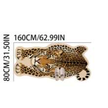 1 pieza Alfombra de felpa gruesa con forma de tigre pequeño de cachemira sintética, alfombra gruesa, tapete decorativo de otoño/invierno para dormitorio, sala de estar, decoración del hogar, exterior, lavable - Multicolor - Ver 12