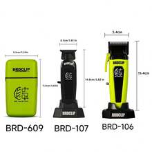 BRDCLIP Professional Hair Clipper Set, Adjustable Hair Clipper 10000RPM Electric Shaver, Reciprocating Shaver For Men With Base BRD-106 BRD-107 BRD-609 - Multicolor - View 8