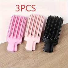 3pcs/2pcs Set Latest Salon Hair Clip Comb Set, New Design, Strong Grip, High-End Volumizing Styling Comb, Portable Natural Hair Texture Enhancing Comb, No-Crease Hair Clip, Includes Ponytail Pad And Comb - One Size Fits All - View 4