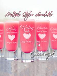 Souvenir Gelas Sloki Ulang Tahun ke-50 yang Dipersonalisasi – Gelas Sloki – Souvenir Pesta – Gelas Ukir Kustom – Ulang Tahun Penting – Set 12 Buah - beraneka warna - View 1