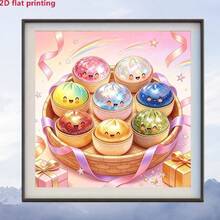 New Arrival: Cute Dumpling Diamond Painting, Adult Diamond Painting Mosaic Craft, Full Round Diamond Painting Product. Stress Relief And Easy To Match, Suitable For Desktop Decoration And Dining Table Decoration, Handmade Kit, Unique Home Design - round diamond - View 4