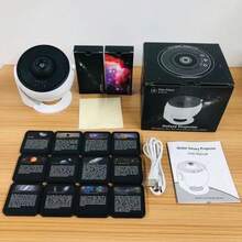 1pc Earth & Galaxy Projector + 13 Slides, High Definition Starry Sky Night Light, Adjustable Focus, Create Indoor Atmosphere, Galaxy Projector, Starry Sky Projector, Galaxy Light, Bedroom Projector Lamp, Nebula Ceiling LED Light With Remote Control - Multicolor - View 13