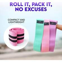 Hip Resistance Band Set, 3 Levels Non-Slip Elastic Exercise Rings For Glutes, Legs, Thighs And Buttocks, Portable Fitness Training Bands, Suitable For Yoga, Gym, Home Workouts, With Storage Bag - Multicolor - View 6