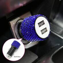 1个闪亮水钻车载充电器，PD 20W Type-C和QC3.0 USB快速充电适配器，12/24V通用，适用于轿车、卡车、SUV，三合一快速充电线，可为手机、耳机、行车记录仪、GPS、无人机等设备充电，是生日、节日和汽车配件的理想礼物。 - 車儲 - 查看 36