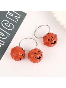 5 Stück Halloween Kürbis Glocken, lustige Kürbis Glocken, Haustier Schlüsselanhänger, Kleidungszubehör Anhänger, Halloween Dekorationsglocken - Mehrere Stile - Übersicht 7