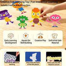 hoojojo 12pcs SSS Character Felt Story Set, Interactive Educational Toy, Role Play Props, Classroom Games, Reusable Felt Board Accessories, Suitable For Classroom And Home Learning, Back To School Essential - Multicolor - View 8
