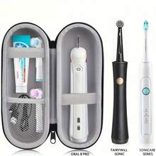 1pc Universal Portable Toothbrush Travel Case, EVA Electric Toothbrush Travel Case - Shockproof Waterproof Storage Box, Large Capacity, Can Store Toothbrush, Brush Head, Charger And Accessories, Suitable For Storing And Protecting Your Toothbrush During Travel And Business Trips - Multicolor - View 2